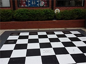Life size granite chess board
