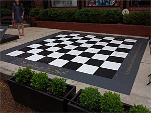 Life size outdoor granite chess board 3