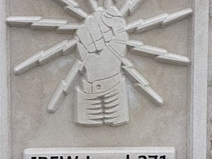Hand Carved Then Engraved Limestone Medallion