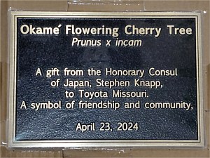 Toyota Cast Bronze Plaque