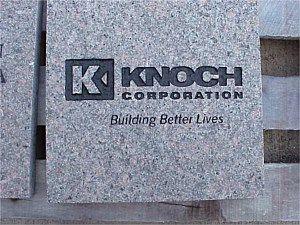 Corporate Signage Paver with Flamed Surface